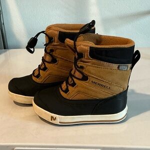 Merrell Kids' Black and Tan Boots